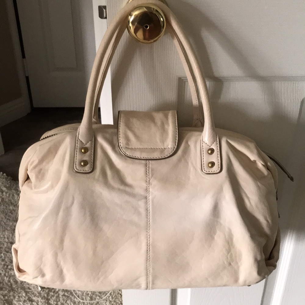Botkier Bianca Ivory/Gold Leather Satchel Handbag - Picture 3 of 14